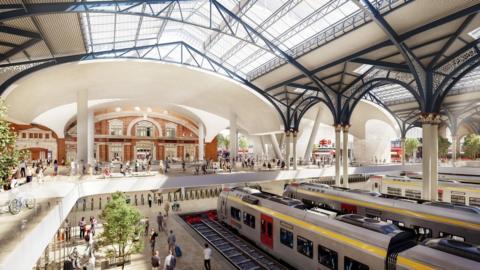 An artist's impression of the Liverpool Street Station redevelopment