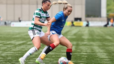 Rangers' Olivia McLoughlin and Celtic's Amy Gallacher