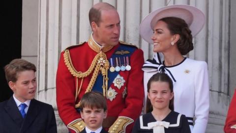 The Prince and Princess of Wales with their children