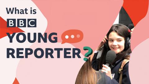 BBC Young Reporter graphic with girl