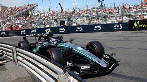 Mercedes' Kimi Antonelli in Monaco Grand Prix qualifying