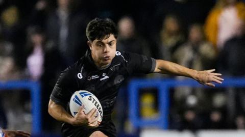 Oli Leyland in action for Warrington Wolves