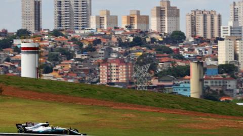 Mercedes at the Brazilian Grand Prix in Sao Paulo