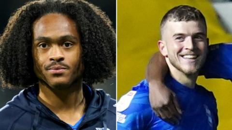 Birmingham City loan men Tahith Chong (left) and Riley McGree