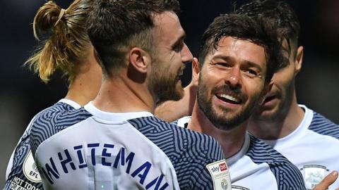 Preston celebrate goal