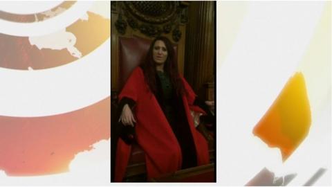 Jayda Fransen Facebook video in the Lord Mayor's chair