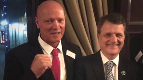 Kenneth Allen and UKIP leader Gerard Batten