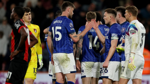 Ipswich players celebrate