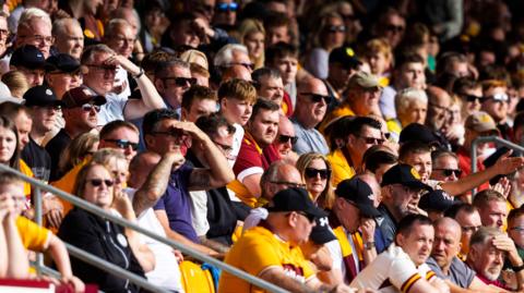 Motherwell fans at Fir Park