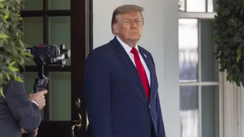Trump outside the White House