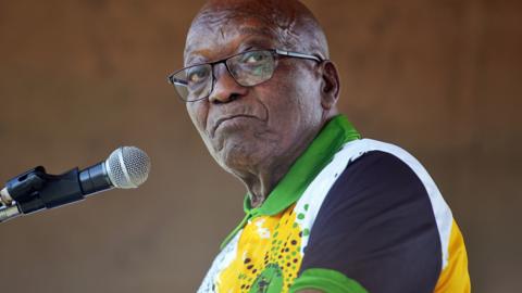 Jacob Zuma at a political rally in Johannesburg, South Africa - February 2024