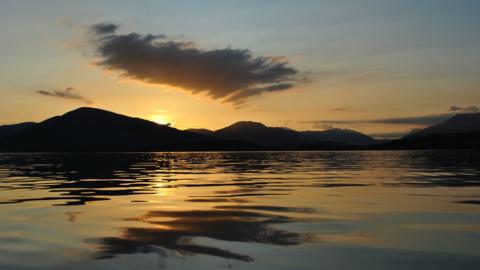 Sunset over Loch lomond