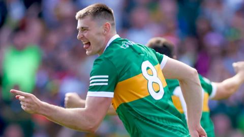 Kerry's Diarmuid O'Connor celebrates his goal