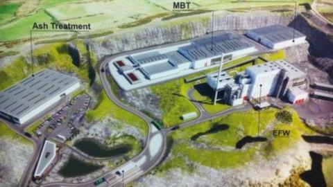 An artist's impression of the proposed waste facility