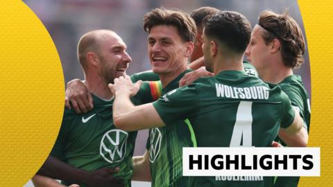 Wolfsburg players celebrate