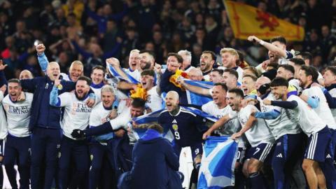 Scotland players celebrate