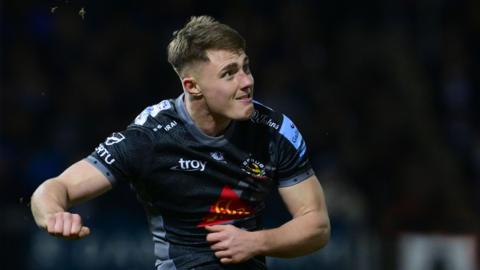 Will Haydon-Wood of Exeter Chiefs kicking for goal