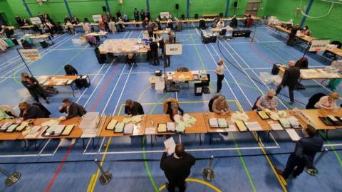 Election count in Redditch