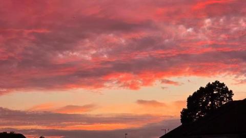 The orange sunset in Guildford