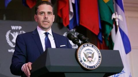 Hunter Biden speaks at the World Food Program USA's Annual McGovern-Dole Leadership Award Ceremony at Organization of American States on April 12, 2016 in Washington, DC