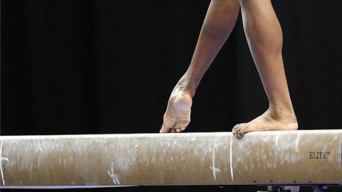 gymnast on beam