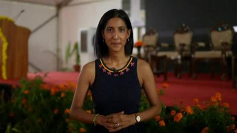 The BBC's Samira Hussain reports live from the media centre of ISRO's Sriharikota space centre.