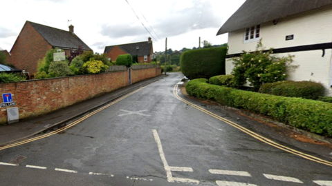 A wide shot of Mill Lane on the outskirts of Salisbury