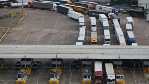 Lorries at Dover