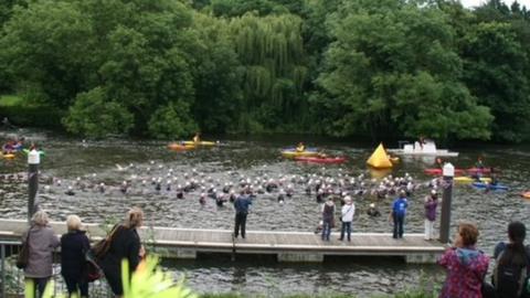 A previous example of the Boulters to Bray Swim