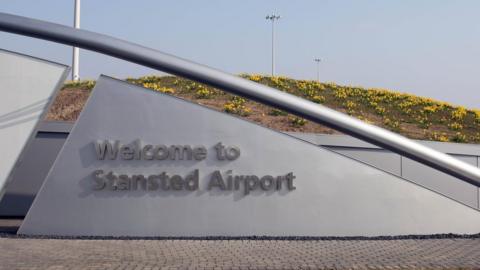 Stansted Airport sign