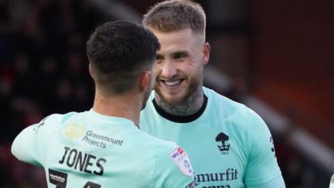 Stephen Humphrys celebrated the only goal of the game - his ninth strike of the season