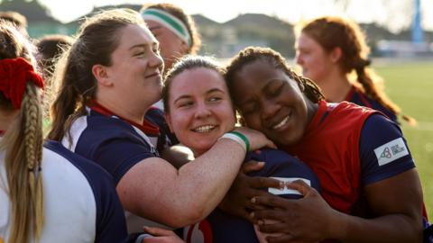 Hannah Wilson, Sarah Delaney and Linda Djougang