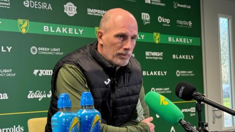 Norwich head coach Philippe Clement at press conference