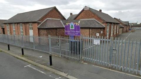 A Google Street View screengrab of the entrance to Blackhall Primary School in Hartlepool