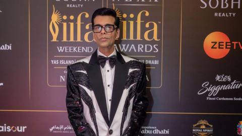 ABU DHABI, UNITED ARAB EMIRATES - SEPTEMBER 28: Indian director and filmmaker Karan Johar attends a ceremony at the 24th International Indian Film Academy Awards (IIFA), took place at Yas Island in Abu Dhabi, United Arab Emirates on September 28, 2024. (Photo by Waleed Zein/Anadolu via Getty Images)