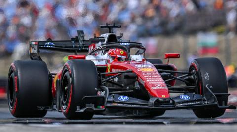 Ferrari's Charles Leclerc during Hungarian Grand Prix first practice