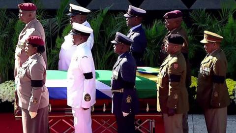Winnie Madikizela-Mandela's casket