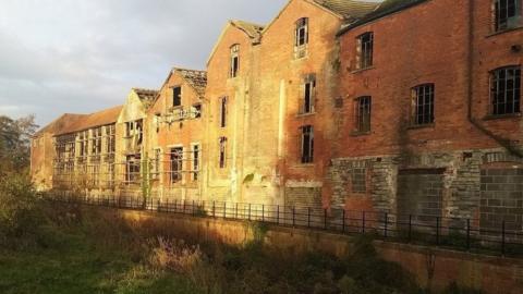 The derelict Baily's Buildings in Glastonbury