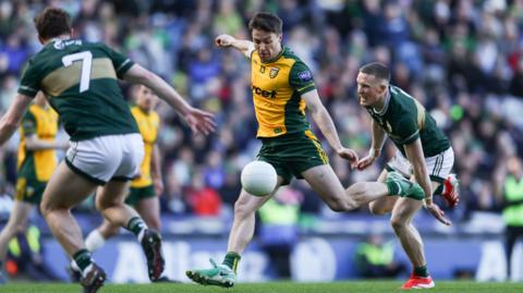 Donegal score a goal against Kerry