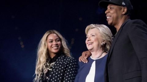 Beyoncé, Hillary Clinton and Jay Z