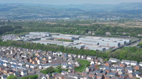 Parc Prison drone image