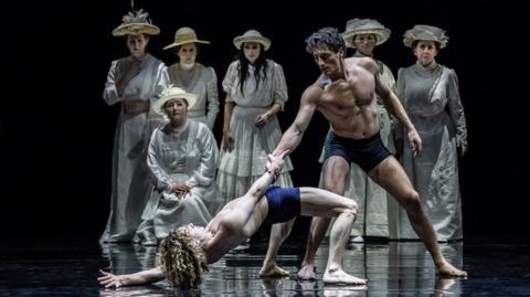 Welsh National Opera performers on stage during Death in Venice