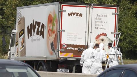 Lorry on A4 motorway in Austria (27 Auig 2015)