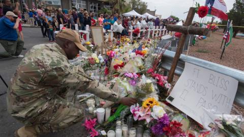 US Air Force officer pays respects in El Paso