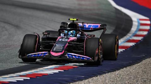 Pierre Gasly driving the Alpine F1 car at the Austrian Grand Prix