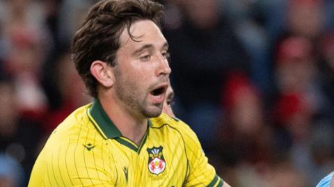 Aaron James in action for Wrexham