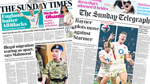 The Sunday Times and Sunday Telegraph front pages
