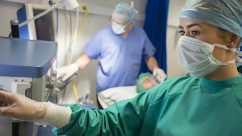 Hospital staff in PPE