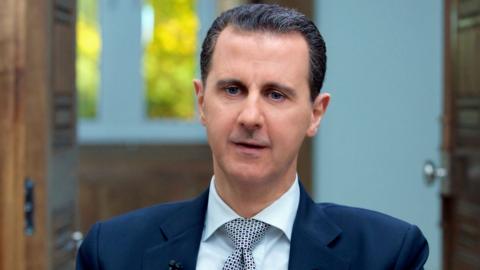 Bashar al-Assad interviewed by AFP in Damascus on 12 April 2017