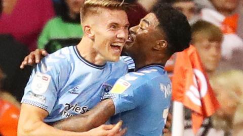 Viktor Gyokeres hit his second goal of the season for Coventry City in first-half injury time at Blackpool